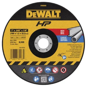 DISCO CORTE ACERO INOXIDABLE T1 7 X 1.6mm DEWALT DW8065Z