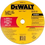 DISCO CORTE ACERO INOXIDABLE T1 9" X 1.9mm DEWALT DW8067LA