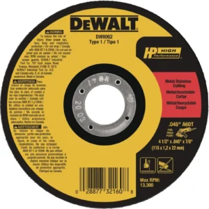 DISCO CORTE INOXIDABLE T1 4.12X 1.2mm ARG DW8062-AR