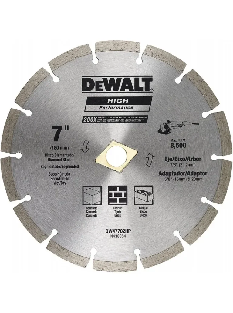 DISCO DIAMANTADO SEGMENTADO MULTIPROPÓSITO 7 DEWALT DW47702HP