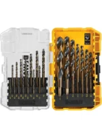 JUEGO DE 21 BROCAS HSS 1/16" A 1/2" DEWALT DWA1181