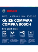 NIVEL LÁSER VERDE GLL18V 120 33 CG BOSCH