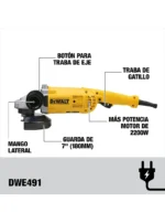 PULIDORA PROFESIONAL 2200W + PULIDORA DWE4010 DEWALT DWE491-B3A