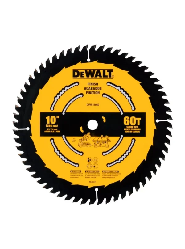SIERRA CIRCULAR TUNGSTENO PARA MADERA ENCHAPADA 10 X 60 DIENTES DEWALT DWA11060
