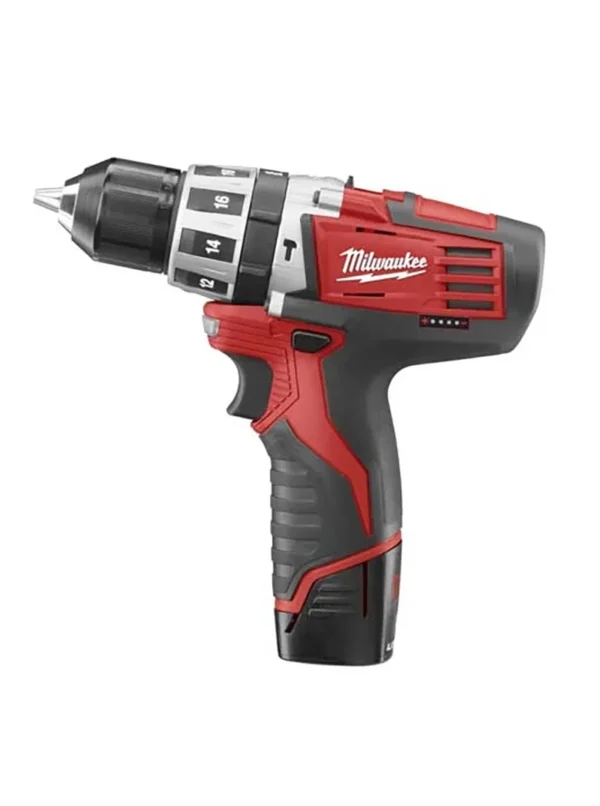 TALADRO PERCUTOR 38 12V 2VEL + BATERÍAS Y CARGADOR MILWAUKEE 2411-22