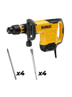 demoledor SDS Max 1700W DeWalt D25881K-B3 con cinceles plano y agudo para demolición