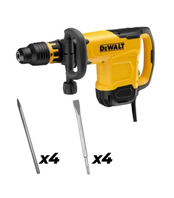 demoledor SDS Max 1700W DeWalt D25881K-B3 con cinceles plano y agudo para demolición