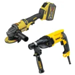 pulidora inalámbrica 60V DeWalt DCG418X2 con 2 baterías y rotomartillo 1 pulgada D25133K-B3