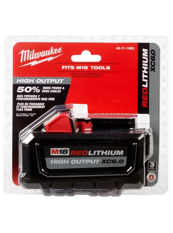 BATERÍA ION LITHIUM 18V 6.0 AMP MILWAUKEE 48-11-1865