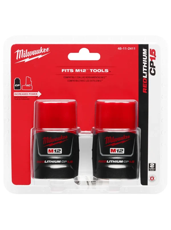 BATERÍA LITIO 12V PACK X 2 MILWAUKEE 48-11-2411