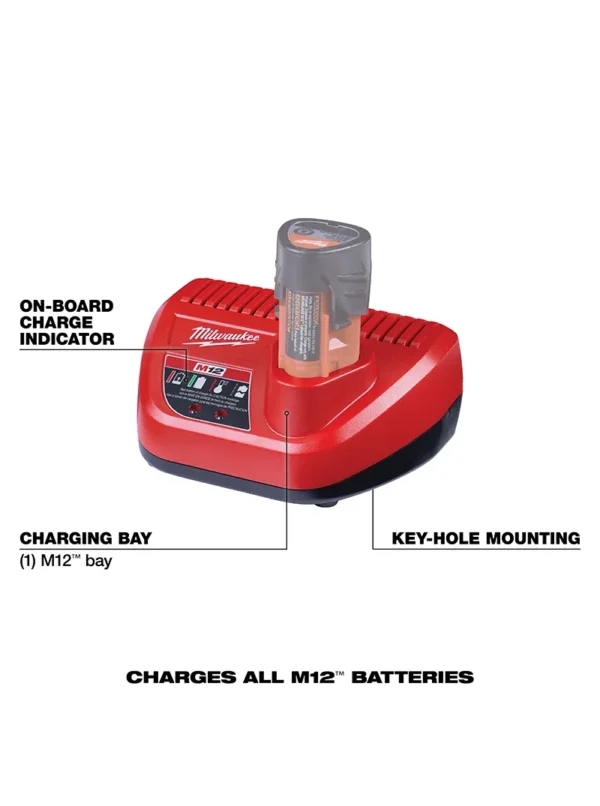 CARGADOR M12 V PARA LITIO MILWAUKEE 48-59-2401