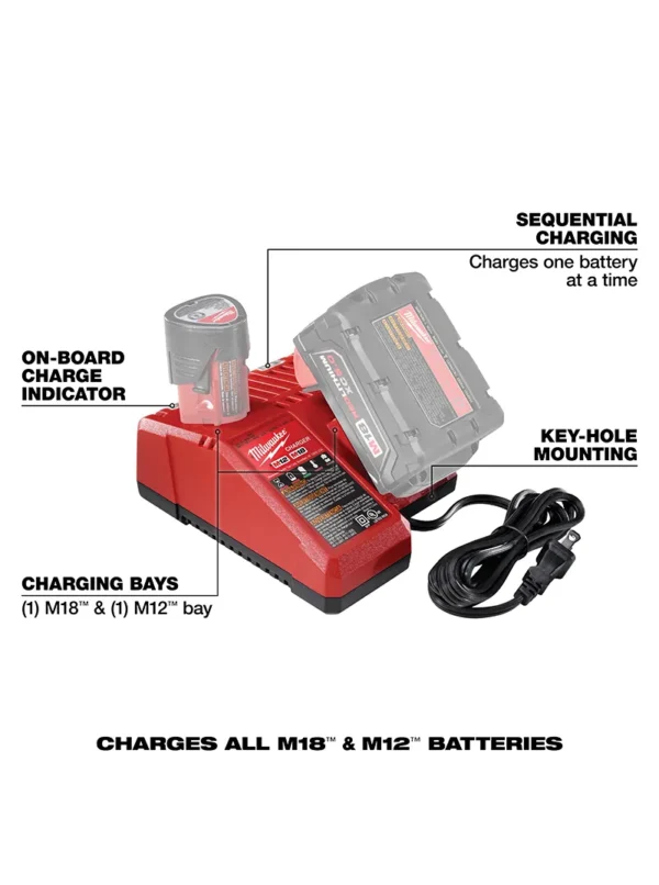 CARGADOR V TECHNNOLOGY BATERÍA 12V MILWAUKEE 48-59-1812
