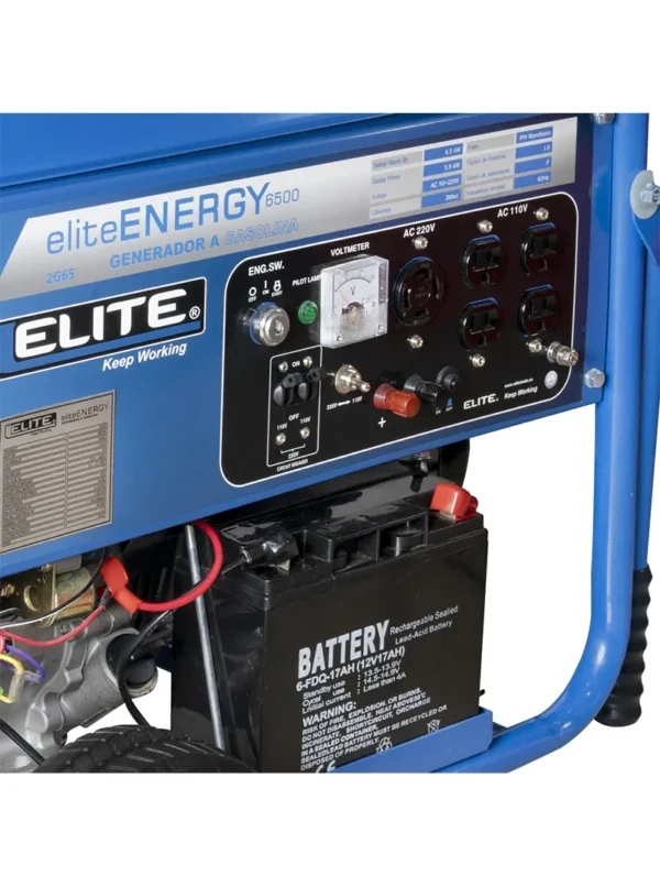 GENERADOR PLANTA GASOLINA 6.5 KW ELITE 2G65