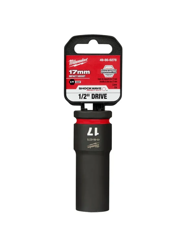 LLAVE COPA IMPACTO LARGA 12 DE 17mm MILWAUKEE 49-66-6278