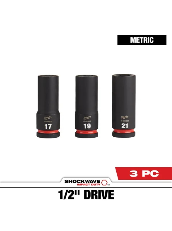 LLAVE COPA LARGA 12 3 PIEZAS MILWAUKEE 49-66-7025