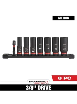 SET LLAVES COPA LARGAS 38 DE IMPACTO 10 A 21mm MILWAUKEE 49-66-7021