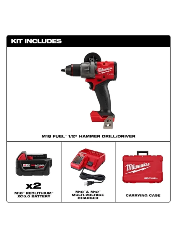 TALADRO INALÁMBRICO PERCUTOR 12 2 PILAS + CARGADOR MILWAUKEE 2904-22
