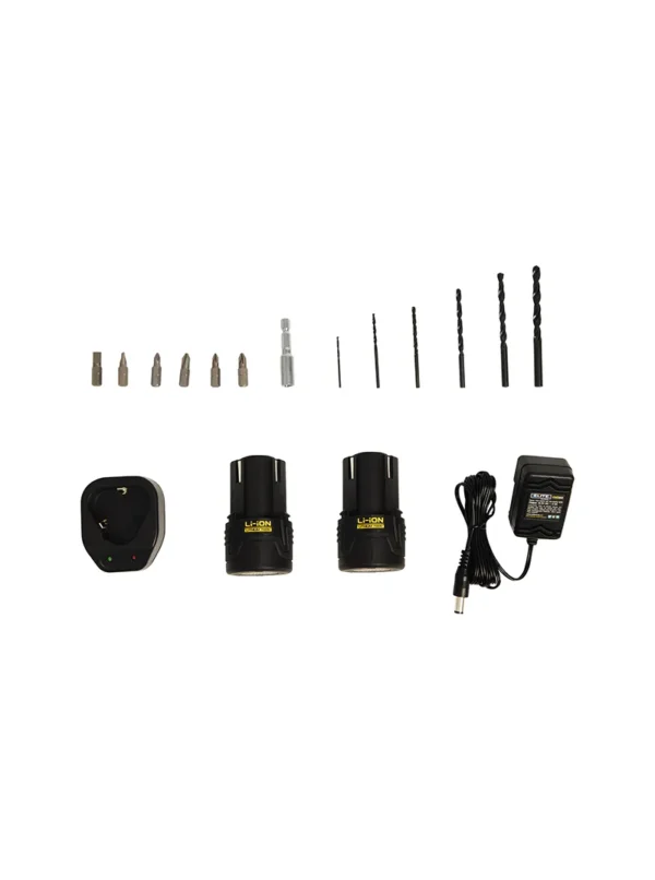 TALADRO INALÁMBRICO PERCUTOR 12V 38 CON 2 PILAS ELITE CID12