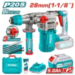 ROTOMARTILLO SDS PLUS 4.5 JULES 2 BATERIAS 5.0 AH, 1 CARGADOR INDUSTRIAL TOTAL (UTRHLI202885)