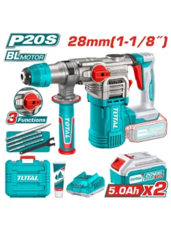 ROTOMARTILLO SDS PLUS 4.5 JULES 2 BATERIAS 5.0 AH, 1 CARGADOR INDUSTRIAL TOTAL (UTRHLI202885)