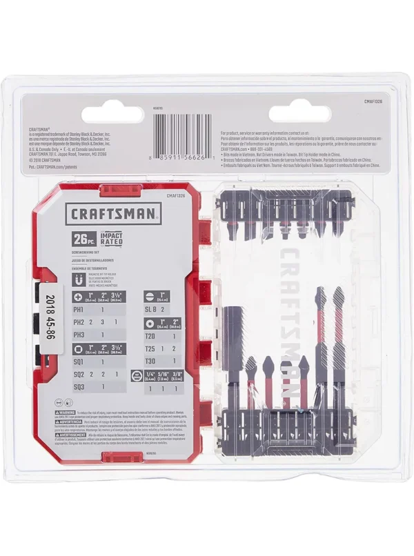 SET DE PUNTAS SURTIDAS DE 29 PIEZAS CRAFTSMAN CMAF1329