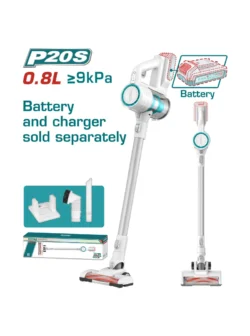 aspiradora inalámbrica de mano autocebante 20V 0.8 litros Total TVLI20061 para limpieza portátil