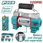 compresor inalámbrico para neumáticos 20V Total TACLI2026 portátil para inflado de llantas y balones