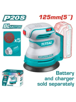 lijadora inalámbrica rotorbital industrial de 5 pulgadas 20V Total TROSLI2002 para lijado de madera y superficies