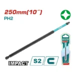 punta estrella de impacto PH2 x 10 pulgadas Total TACIM71PH2250 para atornilladores de impacto