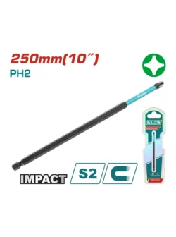 punta estrella de impacto PH2 x 10 pulgadas Total TACIM71PH2250 para atornilladores de impacto