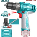 taladro inalámbrico 12V 3/8 pulgadas Total TDLI12206 con 2 baterías para perforación y atornillado