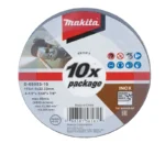 DISCO ABRASIVO DE CORTE PARA ACERO INOXIDABLE TIPO 41 4-1/2" X 1.0 MM X 22.23 MM D-65953- MAKITA