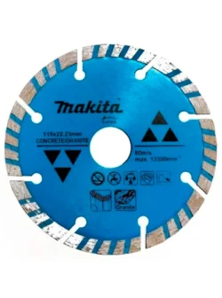 DISCO DIAMANTADO TURBO SEGMENTADO PARA CONCRETO Y GRANITO 4-1/2"D-41420 MAKITA