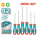 JUEGO DE DESTORNILLADORES PALA Y ESTRELLA 6 PIEZAS TOTAL TKSDS0626