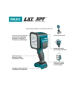 LINTERNA INALÁMBRICA 18V + FOCO LED DE LITIODML812 MAKITA