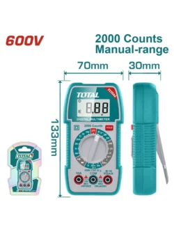 MULTIMETRO DIGITAL ACDC 600 V TOTAL TMT5360011