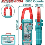 MULTIMETRO PINZA VOLTIAMPERIMETRICA DCAC 600AMP TOTAL TMT766002