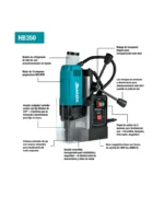 TALADRO BASE MAGNÉTICA 10W 1.3/8" HB350 MAKITA