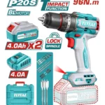 TALADRO INALÁMBRICO PERCUTOR 12 + BATERÍAS Y CARGADOR TOTAL UTIDLI20968