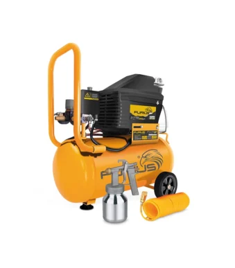 COMPRESOR CON TANQUE 2.HP 25L + MANGUERA Y PISTOLA FURIUS FC25