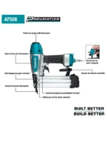 PUNTILLADORA CLAVILLADORA NEUMÁTICA CALIBRE 18 58 a 2 MAKITA AF506