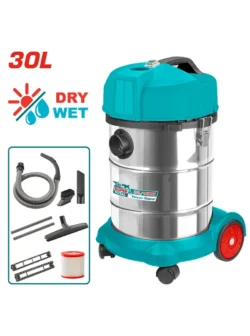 aspiradora industrial 30 litros 1400W Total UTVC14301 para limpieza en talleres y obra