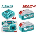 batería 20V 5Ah Total UTFBCPK2513 con 2 unidades y cargador de carga rápida para herramientas inalámbricas