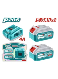 batería 20V 5Ah Total UTFBCPK2513 con 2 unidades y cargador de carga rápida para herramientas inalámbricas