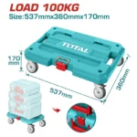 caja de herramientas con ruedas 537 x 360 x 170 mm Total THTWB61001 para transporte de herramientas