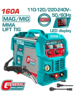 equipo inversor de soldadura 160 Amp MIG MAG MMA TIG 110/220V Total UTMGT16058