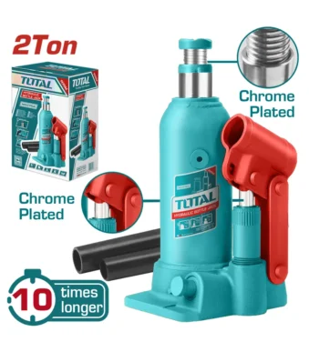 gato hidráulico tipo botella 2 toneladas Total THT109024 para elevación de vehículos