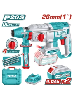 rotomartillo inalámbrico 1 pulgada SDS Plus Total UTRHLI202682 con 2 baterías 4Ah para perforación en concreto