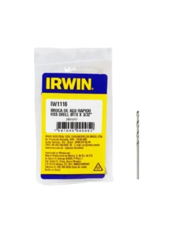 broca de acero rápido HSS 3/32 pulgadas IRWIN IW1110 para metal, madera y plástico