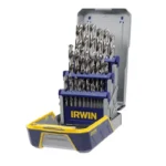 juego de 25 brocas de acero rápido IRWIN 1865315 de 1 mm a 13 mm para metal, madera y plástico